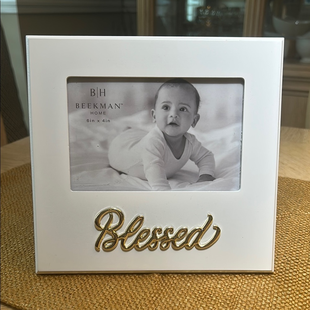 B/H Beekman Home “Blessed” Picture Frame  NWOT